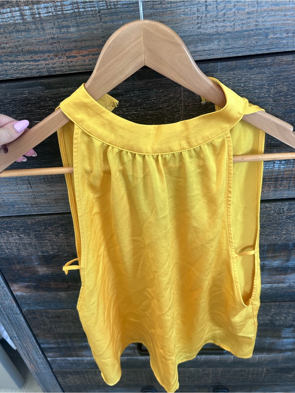 Express Yellow Halter-Style Sleeveless Top